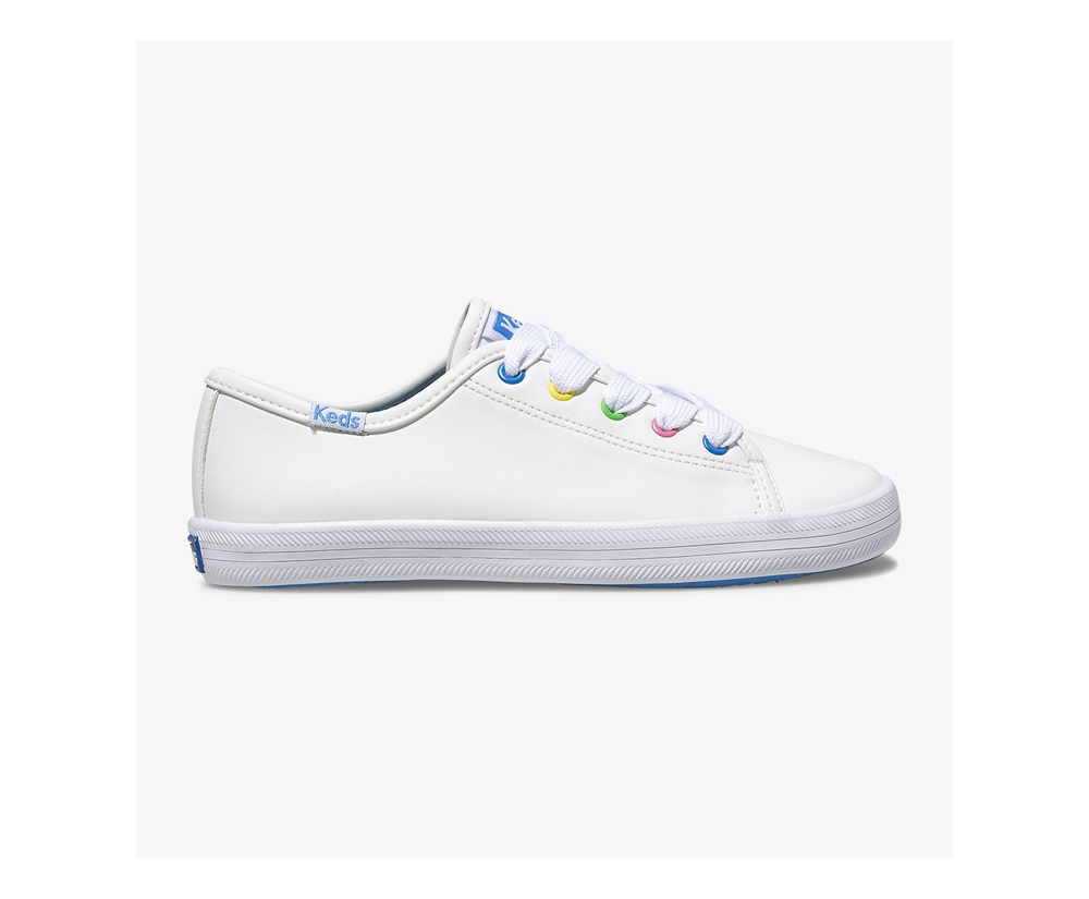 Keds Sneaker Kinder Weiß - Kickstart Multi-Color Eyelets - JBX-693085